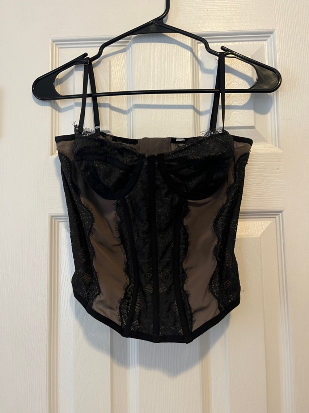 Urban Outfitters Black Lace Bustier Corset Top